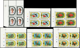 ** DOMINIQUE - Poste - 263/81, 19 Blocs De 4, Complet: Série Courante De 1969 - Dominikanische Rep.