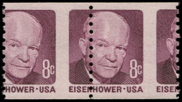 ** ETATS UNIS - Poste - 922a, Paire Piquage à Cheval Vertical Au 1/3 Du Timbre: 8c. Eisenhower - Other & Unclassified