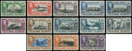 ** FALKLAND - Poste - 78/89, Complet: George VI - Islas Malvinas