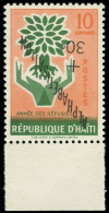 ** HAITI - Poste - 444, Surcharge Renversée, Signé Stolov: Réfugiés - Haïti