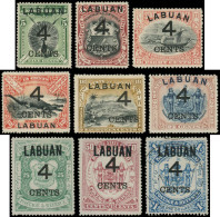 (*) LABUAN - Poste - 86/94 Complet 9 Valeurs (94 Obl) - Fédération De Malaya