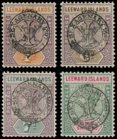 * LEEWARD - Poste - 12/15, 4 Valeurs: 60ème Anniversaire Du Règne De Victoria - Leeward  Islands