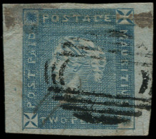 O MAURICE - Poste - 8A, Signé Calves (léger Pli), Grandes Marges: 2p. Bleu - Mauritius (...-1967)