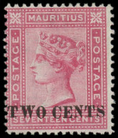 * MAURICE - Poste - 80, Très Frais: 2c. Sur 17c. Rose (SG 119: 150£) - Mauritius (...-1967)
