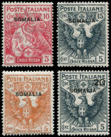 ** SOMALIE ITALIENNE - Poste - 20/23, Complet 4 Valeurs (Sas. 19/22): Croix-Rouge - Somalia