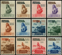 ** SOMALIE ITALIENNE - Poste - 188/93 + Pa 1/6, Complet (Sas. 193/8 + A1/6) - Somalia