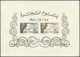 (*) SYRIE REPUBLIQUE - Poste Aérienne - 106/07, Feuillet Non Dentelé Sur Papier Carton: Journée De L'arbre (Michel Bf. 3 - Syrië