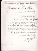 Confections En Gros Pour Dames. Deprès & Genillon à Paris. Sénélar Frères. à M. Lambret Fils à Montauban. 1905. - 1900 – 1949
