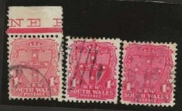 New South Wales      .   SG    .   288/290     .   O      .     Cancelled - Used Stamps