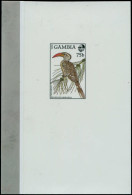 EPA Oiseaux - Poste - Gambie, Yvert 698, épreuve Sur Rhodoïd En Couleurs Originales (unique): 75b. Hornbill - Altri & Non Classificati