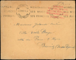 LET Croix Rouge - Poste - France, Enveloppe Mulhouse 20/3/40, Griffe Rouge 5 Lignes "Union Des Femmes Françaises, Hôpita - Croix-Rouge