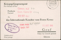 LET Croix Rouge - Poste - Allemagne, CP Pour La Croix-Rouge Envoyée 13/10/41 Par Un Prisonnier Néo-zélandais (renseignem - Croix-Rouge