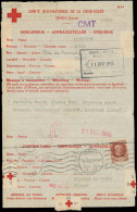 LET Croix Rouge - Poste - Tunisie, Message Du CICR, Confirmation D'un Télégramme Civil, Cad. Vichy 19/1/44 - Rotes Kreuz