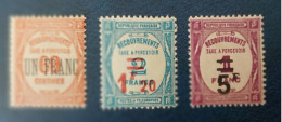 1929-1931 - Timbres De 1927 Avec Nouvelle Valeur En Surcharge - Timbres Taxe N° 63, 64, 65 Neufs * - 1859-1959 Postfris