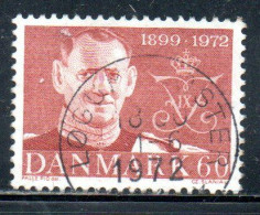 DANEMARK DANMARK DENMARK DANIMARCA 1972 FREDERIK IX 60o USED USATO OBLITERE' - Oblitérés