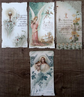 4 Images Pieuses (1ère Communion 1903 - 1905) - Images Religieuses