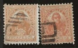 New South Wales      .   SG    .   304  2x     .   O      .     Cancelled - Used Stamps