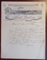 Lettre Avec Gravure " Ets Albert Waelens " Importation Des Huiles Industrielles à Renaix 1925 - 1900 – 1949