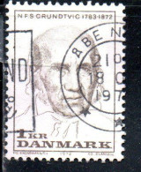 DANEMARK DANMARK DENMARK DANIMARCA 1972 NIKOLAI FREDERIK SEVERIN GRUNDTVIG 1k USED USATO OBLITERE' - Usati