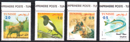 2018 -Tunisie- Faune Terrestre Et Maritime - Orphie, Chacal Doré, Pica Pica, Cervus Elaphus -4V Série Complète-MNH***** - Climbing Birds