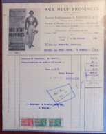 Facture Ets " Aux Neuf Provinces " Anc. Ets. Hannick & Cie à Bruxelles 1940 Avec Timbres - 1900 – 1949
