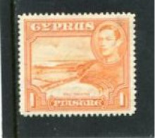 CYPRUS - 1938   GEORGE VI  1 Pi  MINT - Cyprus (...-1960)
