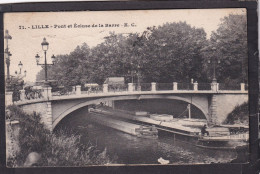 59. LILLE . Pont Et Ecluse De La Barre . Animée . Peniche - Lille