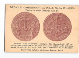 X1656 MEDAGLIA COMMEMORATIVA DELLE MURA DI LUCCA  - EUGENIO SPAGNA COLLEZIONISTA MONETE E MEDAGLIE LUCCA - Münzen (Abb.)