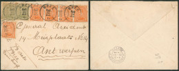 Albert - N°135 X5 Et 137 X2 Sur Lettre Obl Simple Cercle "Brée" (1919) > Antwerpen - Fortuna (1919)