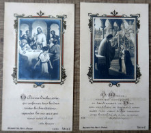 2 Images Pieuses Celluloïd (Communion Solennelle 1928) - Images Religieuses