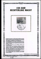 2035 - 150 Jaar Rechterlijke Macht - Zijde/soie Sony Stamps - Cartoline Commemorative - Emissioni Congiunte [HK]