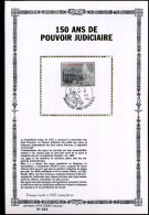 2035 - 150 Ans De Pouvoir Judiciaire - Zijde/soie Sony Stamps - Souvenir Cards - Joint Issues [HK]