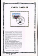 2068 - Jozeph Cardijn  - Zijde/soie Sony Stamps - Cartoline Commemorative - Emissioni Congiunte [HK]