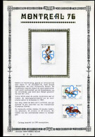1800/02 - Olympische Spelen Montreal / Jeux Olympiques - Zijde/soie Sony Stamps - Herdenkingskaarten - Gezamelijke Uitgaven [HK]