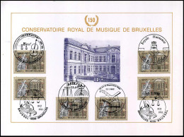 2034 - Kon. Muziekconservatorium Te Brussel - Souvenir Cards - Joint Issues [HK]