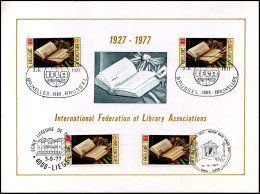 1862 - International Federation Of Library Associations - Cartes Souvenir – Emissions Communes [HK]