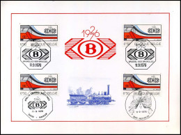 1825 - Nationale Maatschappij Der Belgische Spoorwegen / Société Nationale Des Chemins De Fer Belges - Souvenir Cards - Joint Issues [HK]