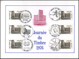 1803 - Journée Du Timbre 1976 - Souvenir Cards - Joint Issues [HK]