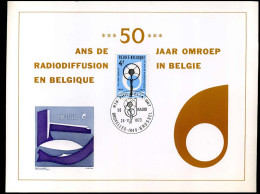1691 - 50 Jaar Omroep In België / 50 Ans De Radiodiffusion En Belgique - Souvenir Cards - Joint Issues [HK]