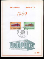 1489/90 - Europa CEPT 1969 - Cartes Souvenir – Emissions Communes [HK]