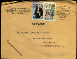 Cover To Marcinelle, Belgium - "Office Tunisien Des Postes, Télégraphes Et Téléphones" - Tunesië (1956-...)