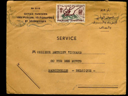 Cover To Marcinelle, Belgium - "Office Tunisienne Des Postes, Télégraphes Et Téléphones" - Tunisie (1956-...)