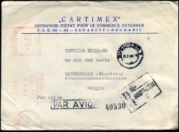 Registered Cover To Marcinelle, Belgium - "Cartimex" - Briefe U. Dokumente