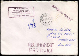 Registered Cover To Marcinelle, Belgium - "Service Des Postes" - Cartas & Documentos