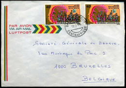 Cover To Brussels, Belgium - Zentralafrik. Republik