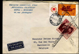 Cover To Marcinelle, Belgium - "Bulgarska Filatelia, Entreprise Commerciale D'Etat" - Storia Postale