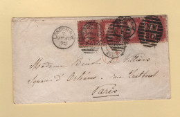 Londres - NW20 - 1870 - Destination France - Cartas & Documentos
