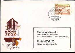 Cover - "Postwertenzeichenstelle Der Fürstlichen Regierung - Lettres & Documents