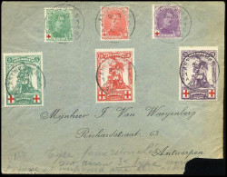 Cover Naar Antwerpen - 126/28 + 129/31 -- Vals / Faux ?? - 1914-1915 Croix-Rouge