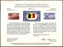 Belgica 72 - Internationale Postzegeltentoonstelling - United States Postage - Souvenir Cards - Joint Issues [HK]